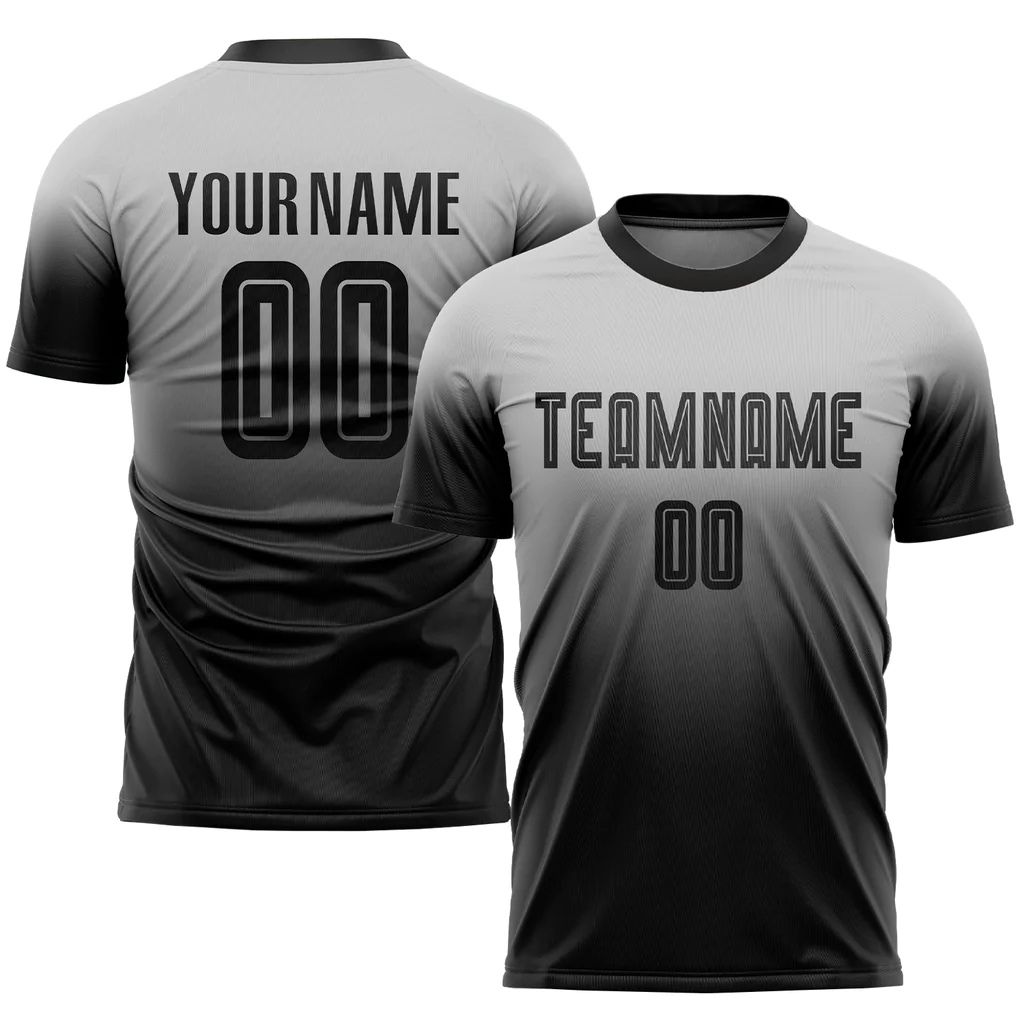 Custom Gray Black Sublimation Fade Fashion… – Galatians Wear